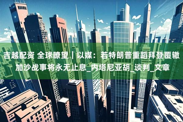 吉越配资 全球瞭望｜以媒：若特朗普重蹈拜登覆辙 加沙战事将永无止息_内塔尼亚胡_谈判_文章